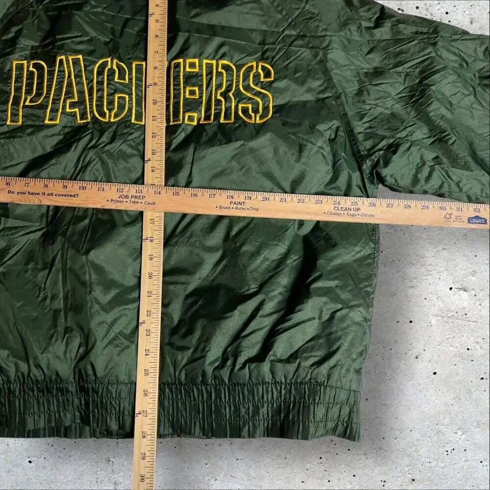 VTG 90s Game Day Green Bay Packers Colorblock Parka Jacket Mens Size L‎
